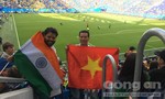 Quốc kỳ Việt Nam tung bay trên sân vận động Nga