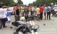 Hai xe máy tông nhau, 2 người tử vong, 1 người bị thương