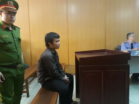 Bị cáo Nguyễn Mai Cường tại tòa án.