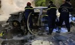 Hai ô tô tông nhau, 1 xe bốc cháy, 2 người tử vong ở TPHCM