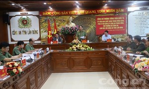 Thượng tướng Trần Quốc Tỏ, Thứ trưởng Bộ Công an làm việc tại Lâm Đồng