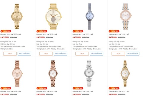 Cái kết đắng khi mua đồng hồ Michael Kors nữ giảm giá sâu